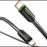 Usams YU adatkábel (Type-C - Type-C, 60W, gyorstöltő, 100cm) FEKETE (SJ734USB01) ( )