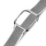 Usams ZB74IW2 Apple Watch 44mm textile tépőzáras szíj és tok ezüst (1324428) (ZB74IW2) - Szíj