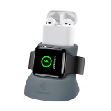 Usams ZJ051 2 in 1 Watch és Airpods Wireless Töltő és Tartó Szürke