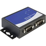USB 2.0 adapter 2 x D-SUB aljzat 9 pól. - 1 x USB 2.0 aljzat B, fekete Delock (87586)
