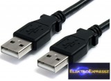USB 2.0 kábel 'A' és 'A' dugókkal szerelve Hossza: 3 m Színe: fekete