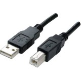 USB 2.0 kábel [1x USB 2.0 dugó A - 1x USB 2.0 dugó B] 1.80 m fekete Manhattan 756612 (333368-CG)