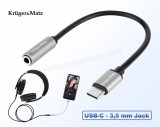 USB-C - 3,5 mm sztereó jack átalakító adapter KM1245