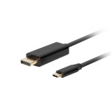 USB C DisplayPort Adapter Lanberg CA-CMDP-10CU-0030-BK 3 m Fekete