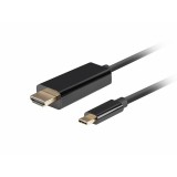 USB C - HDMI Kábel Lanberg CA-CMHD-10CU-0030-BK