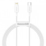 USB-C kábel a Lightning Baseus Superior sorozathoz, 20 W, PD, 1 m (fehér)