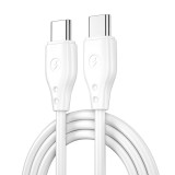 USB-C (Type-C) adatkábel, töltőkábel, PD gyorstöltő, fehér, 67W 1m, WIWU Wi-C002