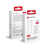 USB-C (Type-C) adatkábel, töltőkábel, QC4.0, PD gyorstöltő, fehér, 60W 50cm, Forcell C338