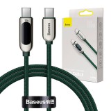 USB-C – USB-C Baseus kijelzőkábel, tápellátás, 100 W, 1 m (zöld)