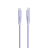 USB-C - USB-C kábel 1,5m 20W gyorstöltő töltőkábel lila, Setty KSC-C-1.5209