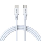 USB-C - USB-C kábel 2m 60W gyorstöltő töltőkábel fehér, BWOO BO-282C-C-2m