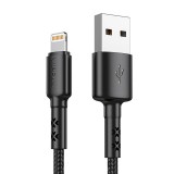 USB és Lightning kábel Vipfan X02, 3A, 1.2m (fekete)