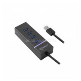 USB H-304 USB Hub USB-3.0 4 Port - Fekete (SBOX_W028192)