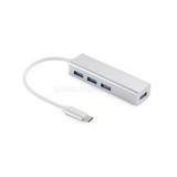 USB Hub - USB-C to 4 x USB 3.0 Hub SAVER (USB-C bemenet; 4xUSB3.0 kimenet) (SANDBERG_336-20)