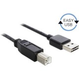 USB kábel [1x USB 2.0 dugó A - 1x USB 2.0 dugó B] 1 m Fekete Delock 1007846 (83358)