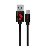 USB kábel DC - Harley Quinn 001 USB - micro USB adatkábel 1m fekete