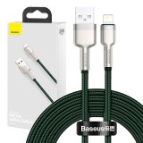 USB-kábel Lightning Baseus Cafule-hez, 2,4A, 2m (zöld)