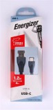 USB kábel, USB-A - USB-C, 1,2m, ENERGIZER, fekete (EKA06)