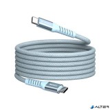 USB kábel, USB-C - USB-C, 1,2 m, 100W, mágneses, VERBATIM, kék