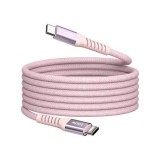 USB kábel, USB-C - USB-C, 1,2 m, 100W, mágneses, VERBATIM, rózsaszín (KV31857)
