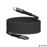USB kábel, USB-C - USB-C, 1,2 m, 60W, mágneses, VERBATIM, fekete