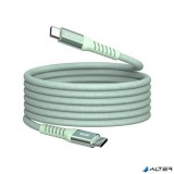 USB kábel, USB-C - USB-C, 1,2 m, 60W, mágneses, VERBATIM, zöld