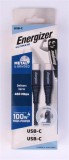 USB kábel, USB-C - USB-C, 2m, ENERGIZER, szürke (EKA01)