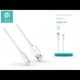 USB - micro USB adat- és töltőkábel 1 m-es vezetékkel - Devia Kintone Cable for Android - fehér (ST330674) - Adatkábel