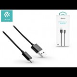 USB - micro USB adat- és töltőkábel 1 m-es vezetékkel - Devia Smart Cable V2 USB 2.1A - black (ST330681) - Adatkábel