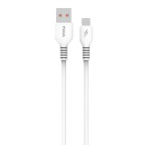 USB - Micro USB adatkábel, töltőkábel, fehér, 1m, Pavareal PA-DC73M