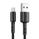 USB-Micro USB kábel Vipfan X02, 3A, 1.8m (fekete)