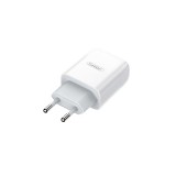 USB portos hálózati töltő 2.1A + Lightning 1 méteres kábel Earldom ES-197I fehér