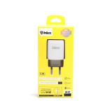 USB portos hálózati töltő 2.4A + 1 méteres Lightning kábel Inkax CD-97 fehér