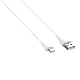 USB to USB-C cable LDNIO LS550, 2.4A, 0.2m (white)