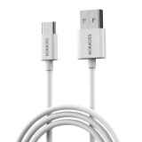 USB to USB-C cable Romoss CB308 3A, 1m (white)