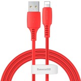 USB töltő- és adatkábel, Lightning, 120 cm, 2400 mA, Baseus Colorful, CALDC-09, piros (RS120675) - Adatkábel