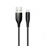 USB töltő- és adatkábel, microUSB, 100 cm, Usams U18, fekete, US-SJ268 (PSPM020956) - Adatkábel