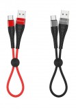USB töltőkábel A-C 0,25m Borofone fonott BX32