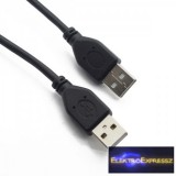 USB2 "A"-"A" kábel 3m fekete
