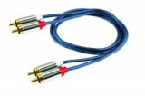 USE Audió kábel, 2 RCA fém dugó-2 RCA fém dugó, 1 m (A 3-1M)