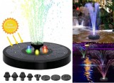 Úszó napelemes kerti szökőkút LED világítással MD70G-RGB-Solar
