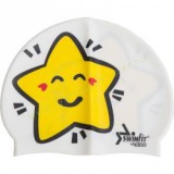 Úszósapka gyerek, csillagos fehér - SWIMFIT