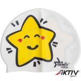 Úszósapka Swimfit csillagos fehér