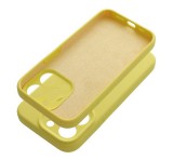 Utángyártott 2mm Apple iPhone 15 Pro Max szilikon hátlap tok, sárga