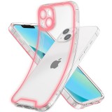 Utángyártott Apple iPhone 14 Pro foszforeszkáló / sötétben világító szilikon tok, rózsaszín