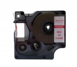 Utángyártott DYMO D1 45802 19mm x 7m átlátszó-piros