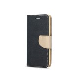 Utángyártott Fancy Samsung Galaxy A25 5G flip tok, fekete-arany