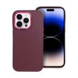 Utángyártott Frame Apple iPhone 14 Pro közepesen ütésálló tok kameravédő kerettel, lila