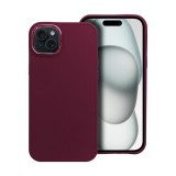 Utángyártott Frame iPhone 15 Plus közepesen ütésálló tok kameravédő kerettel, lila