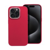 Utángyártott Frame iPhone 15 Pro közepesen ütésálló tok kameravédő kerettel, magenta